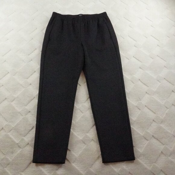 Theory Knit Tech Tapered Pant Womens 6 Black Preppy Casual Formal Stretchy - Picture 1 of 11
